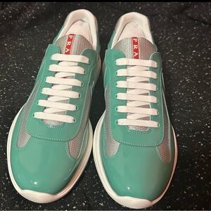 Prada Men's Teal Sneakers